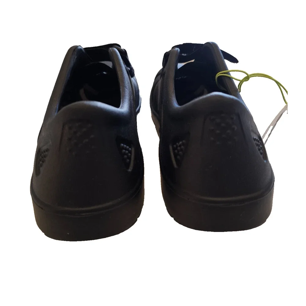 OOFOS OOahh Sport Flex Clogs Unisex M7/W9 Black Recovery Shoes Adjustable Strap
